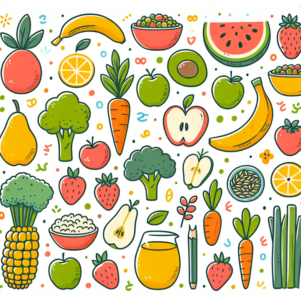 Poster Kreatif: Makanan Sehat yang Mudah Digambar untuk Anak-Anak